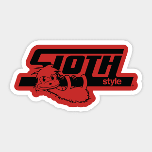 SLOTH STYLE BLACK Sticker